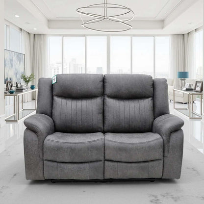 Lennox Grey Tech Fabric 3 + 2 + 1 Sofa Suite with Electric Recliner