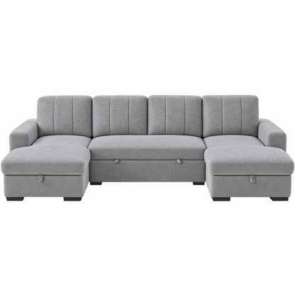 Comaro U Shaped Sofa Bed 5 Seater with Twin Storage Chaises