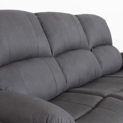 Alaska Grey Full Fabric 3 Piece Sofa Suite