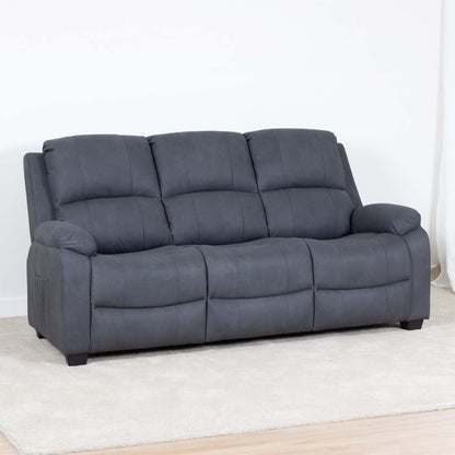 Alaska Grey Full Fabric 3 Piece Sofa Suite