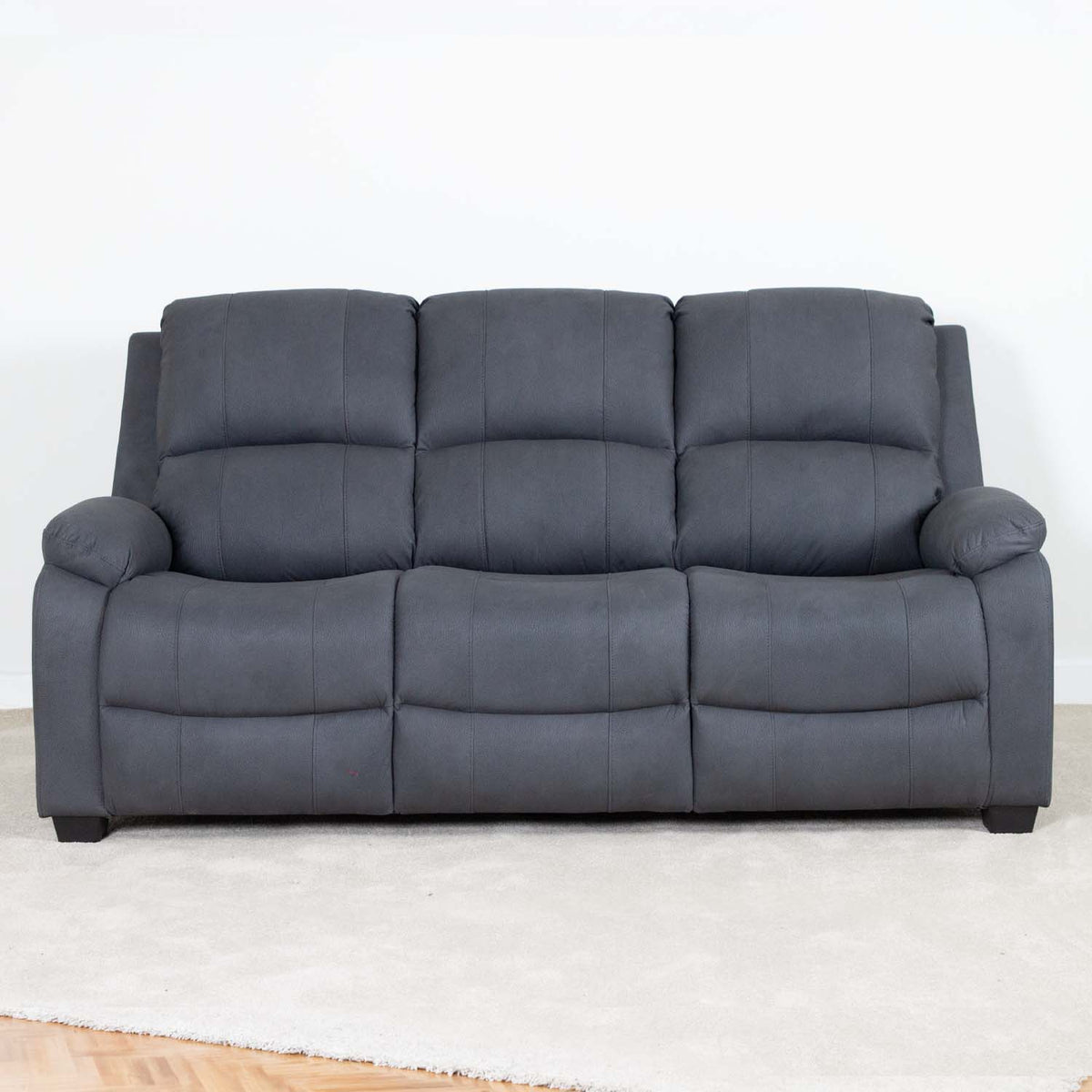 Alaska Grey Full Fabric 3 Piece Sofa Suite