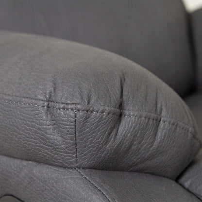 Alaska Grey Full Fabric 3 Piece Sofa Suite