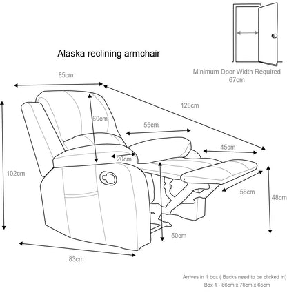 Alaska Grey Full Fabric 3 Piece Sofa Suite