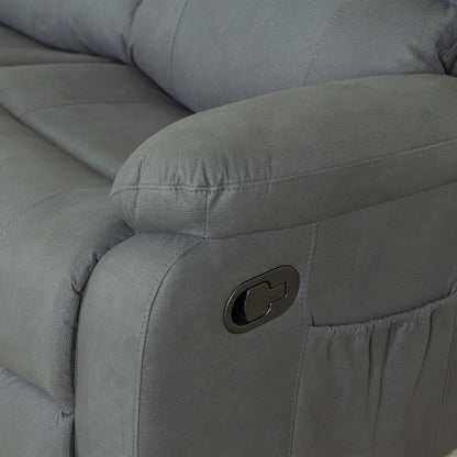 Alaska Full Fabric Reclining Sofa Suite 3 + 2 - Grey