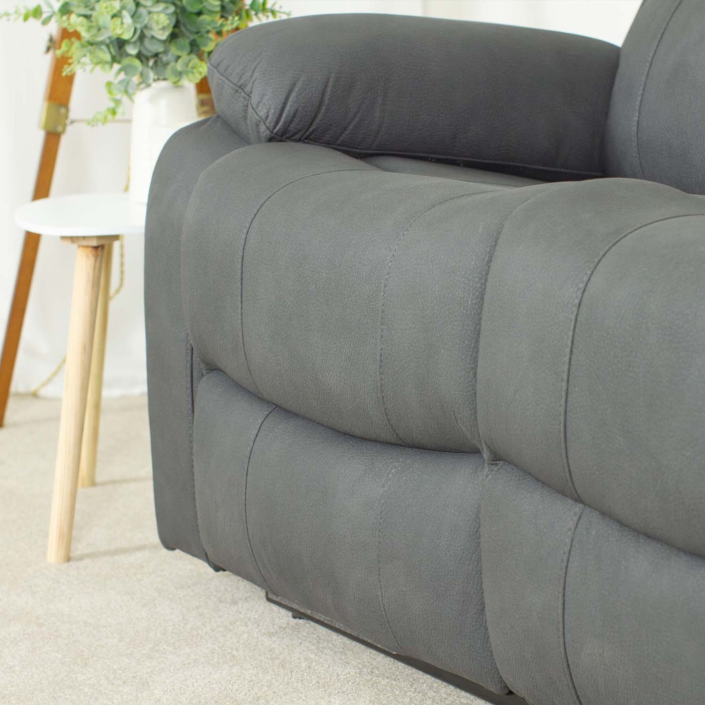 Alaska Full Fabric Reclining Sofa Suite 3 + 2 - Grey