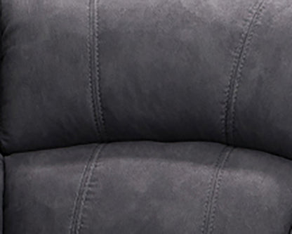Alaska Dark Grey 3 Piece Reclining Sofa Suite