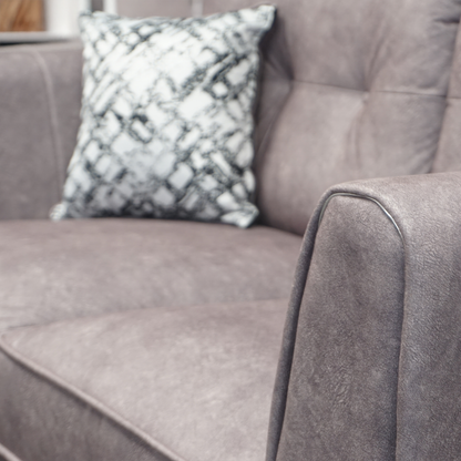 Ariana Grey 3 + 2 Seater Sofa Set with Tufted Back and Cushions