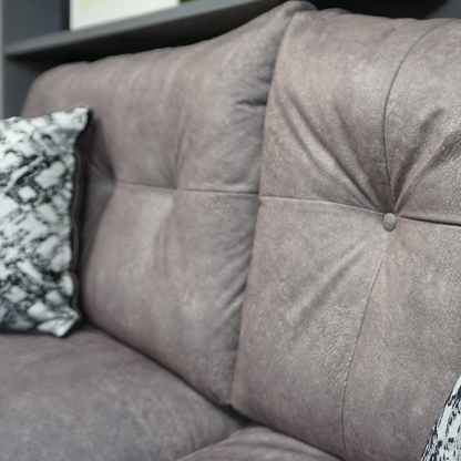 Ariana Grey 3 + 2 Seater Sofa Set with Tufted Back and Cushions