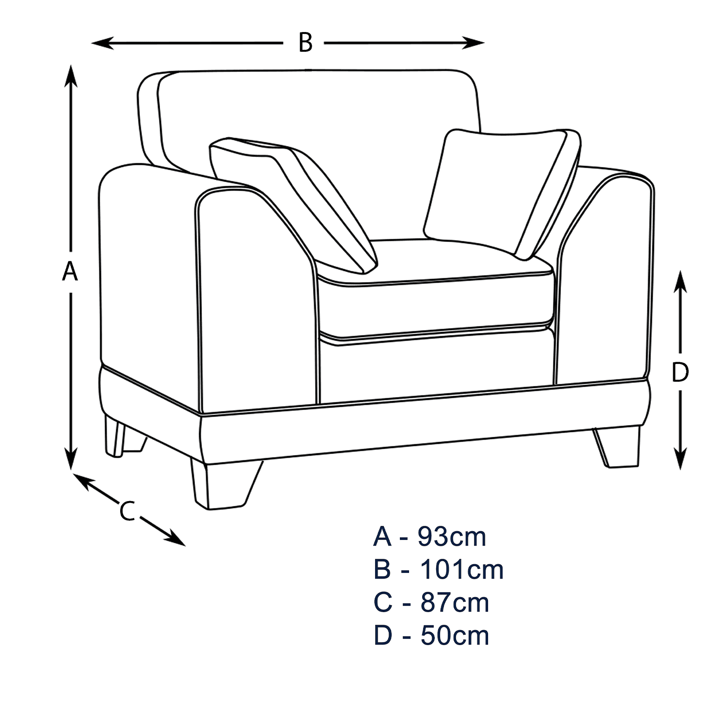 Hilliard Fullback Fabric Armchair - 2