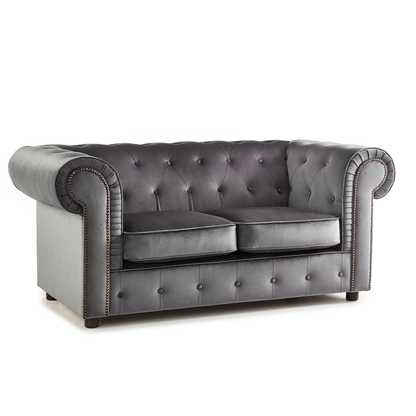 Ashbourne Chesterfield Plush Velvet 2 Seater
