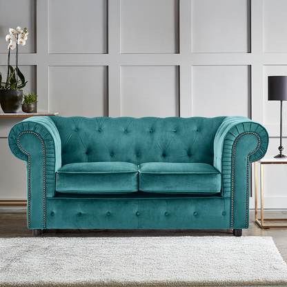 Ashbourne Chesterfield Plush Velvet 2 Seater