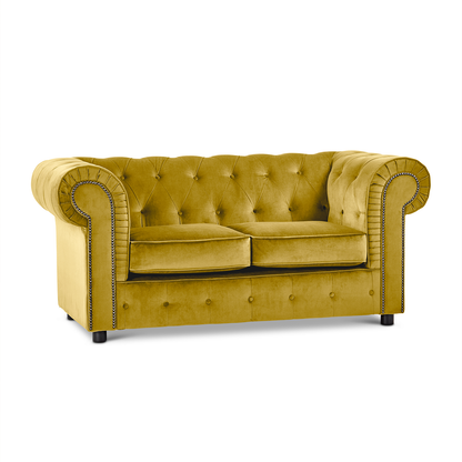 Ashbourne Chesterfield Plush Velvet 2 Seater