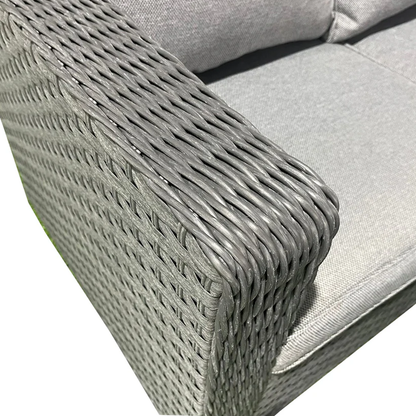 Rattan Grey Garden 5 Seater Corner Sofa With Table Outdoor
