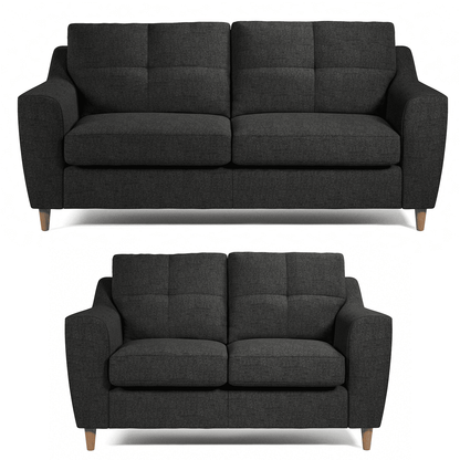 Baxter Tufted Fabric Sofa Suite