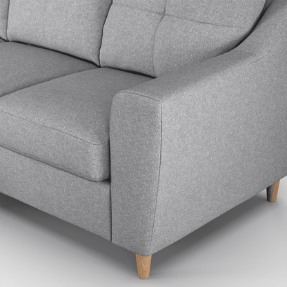 Baxter Tufted Fabric 3 Seater Sofa - 6