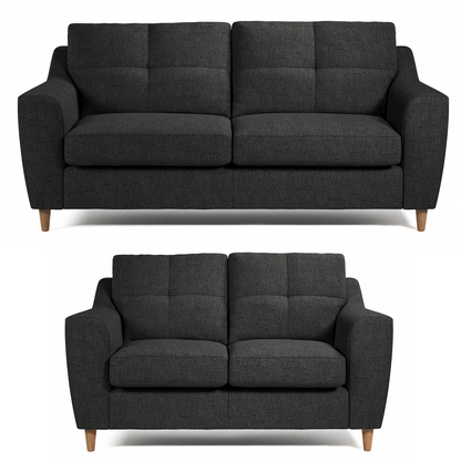 Baxter Tufted Fabric Sofa Suite