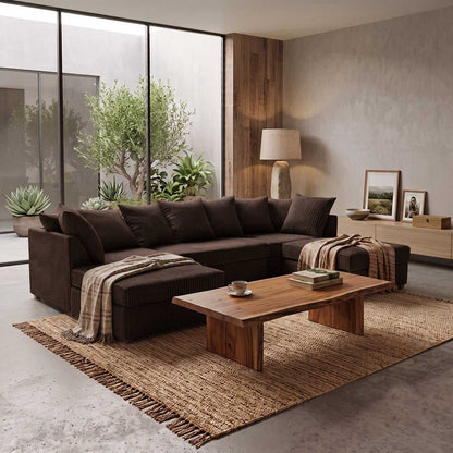Bishop U-Shaped Jumbo Cord Sofa - Scatter Back