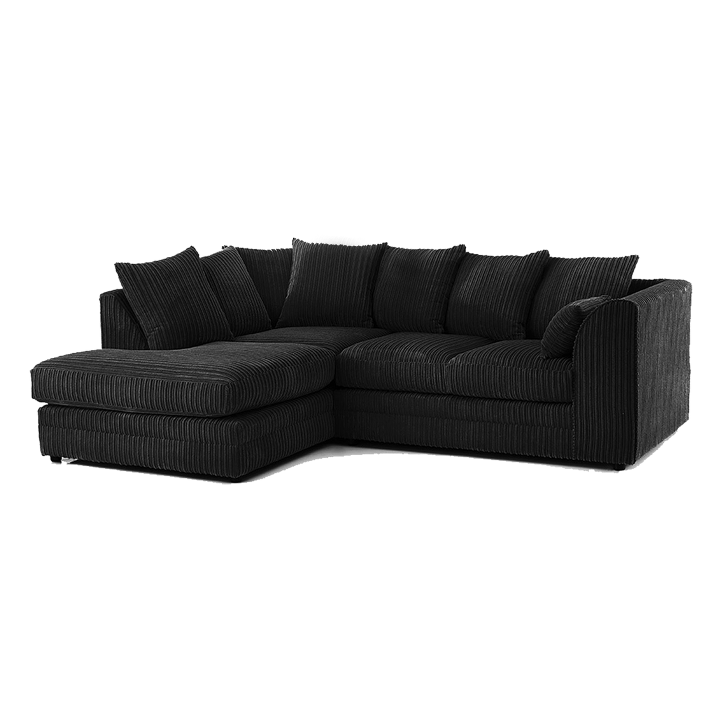 Luxor Cord Fabric 4 Seater Corner Sofa Scatter Back