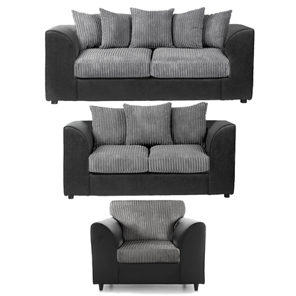 Luxor Full Jumbo Cord 3 Piece Suite - Scatter Back