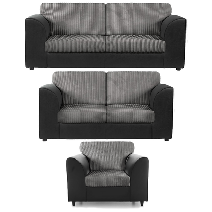 Luxor Full Jumbo Cord 3 Piece Suite - Full Back