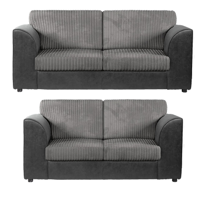 Luxor Full Jumbo 3 + 2 Seater Sofa Set – Full Back