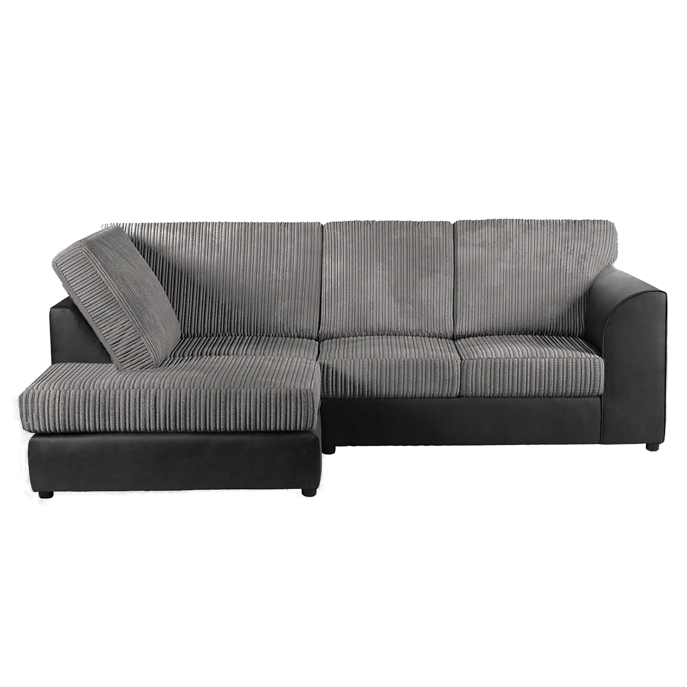 Luxor Cord Fabric 4 Seater Corner Sofa Full Back