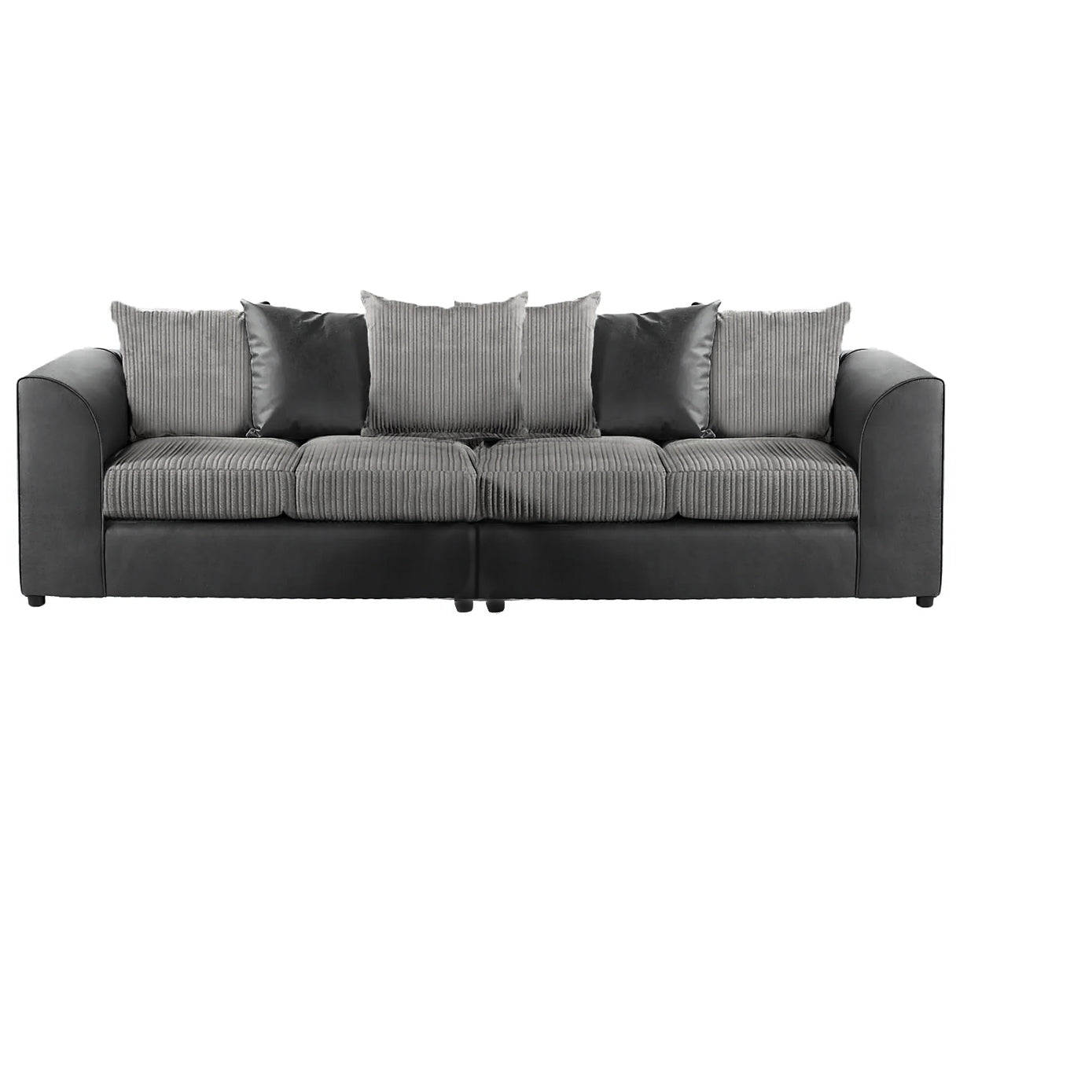 Luxor Cord Long Fabric 4 Seater - Scatter back