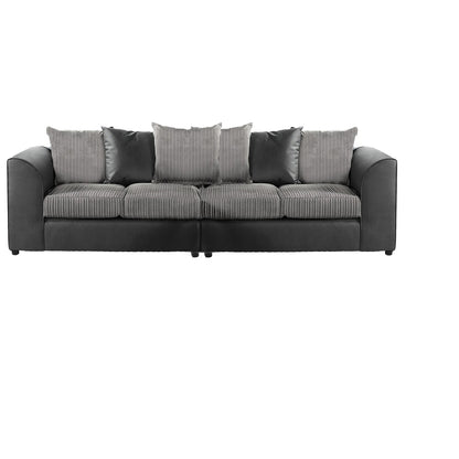 Luxor Cord Long Fabric 4 Seater - Scatter back