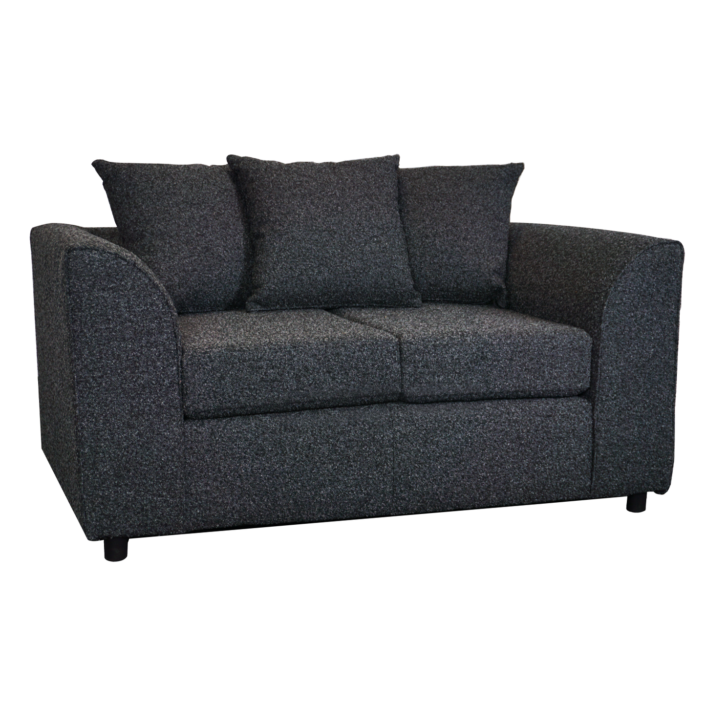 Paris Boucle Charcoal Fabric 2 Seater Sofa