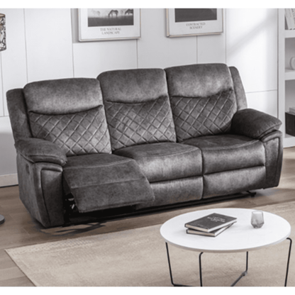 Brianna Plush Fabric Reclining 3 Seater Sofa