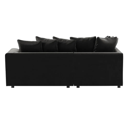 Brooklyn Full Foam Plush Velvet Corner Sofa