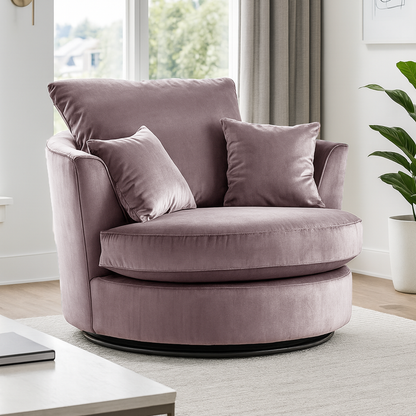 Brooklyn Plush Velvet Swivel Chair