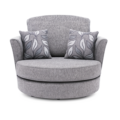 Byron Dundee Chenille Fabric Swivel Chair