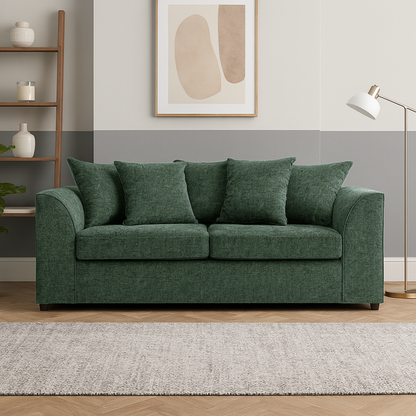 Monaco Chenille Fabric 3 Piece Sofa Suite