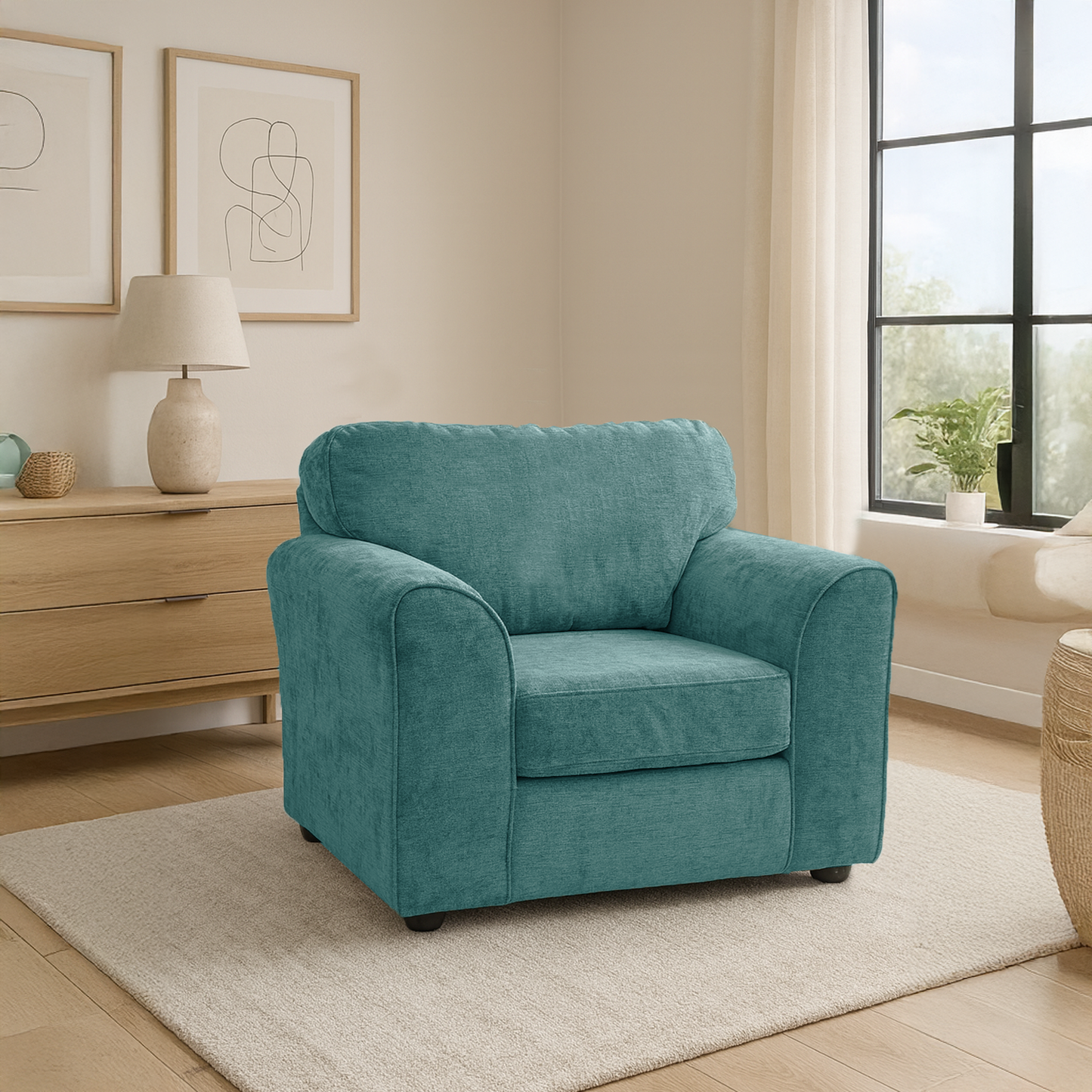Monaco Chenille Fabric Armchair