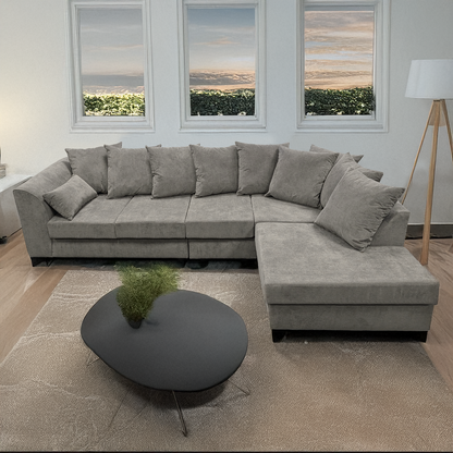 Casper Chenille Fabric 5 Seater Corner Sofa