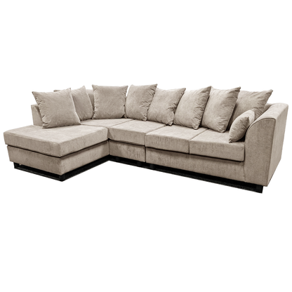 Casper Chenille Fabric 5 Seater Corner Sofa
