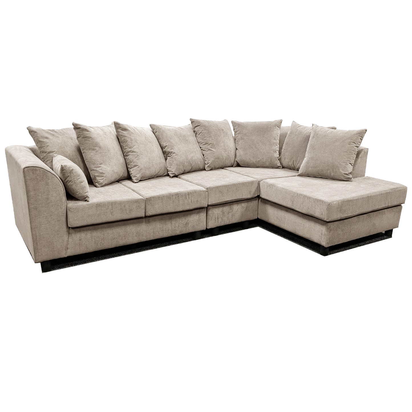 Casper Chenille Fabric 5 Seater Corner Sofa