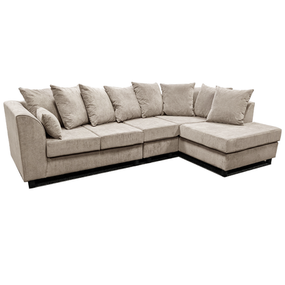 Casper Chenille Fabric 5 Seater Corner Sofa
