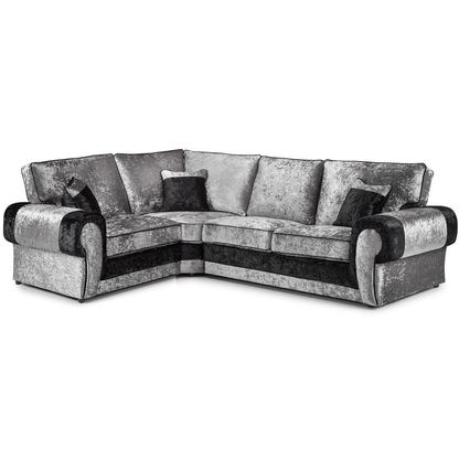 Chelsea Crushed Velvet Full Back 4 Seater L Shaped Corner Sofa