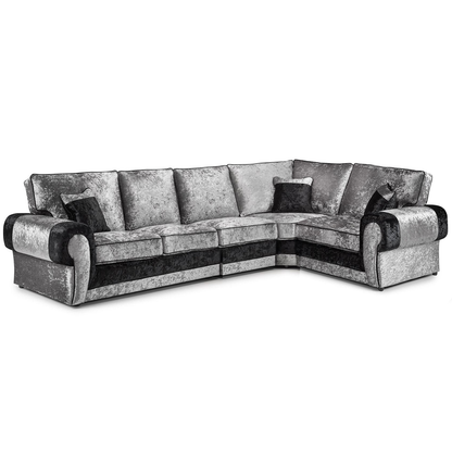 Chelsea Crushed Velvet Full Back 5 Seater L Shaped Corner Sofa