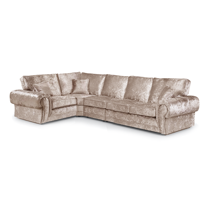 Chelsea Crushed Velvet Full Back 5 Seater L Shaped Corner Sofa