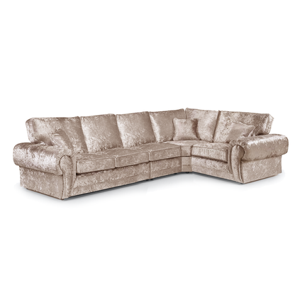 Chelsea Crushed Velvet Full Back 5 Seater L Shaped Corner Sofa