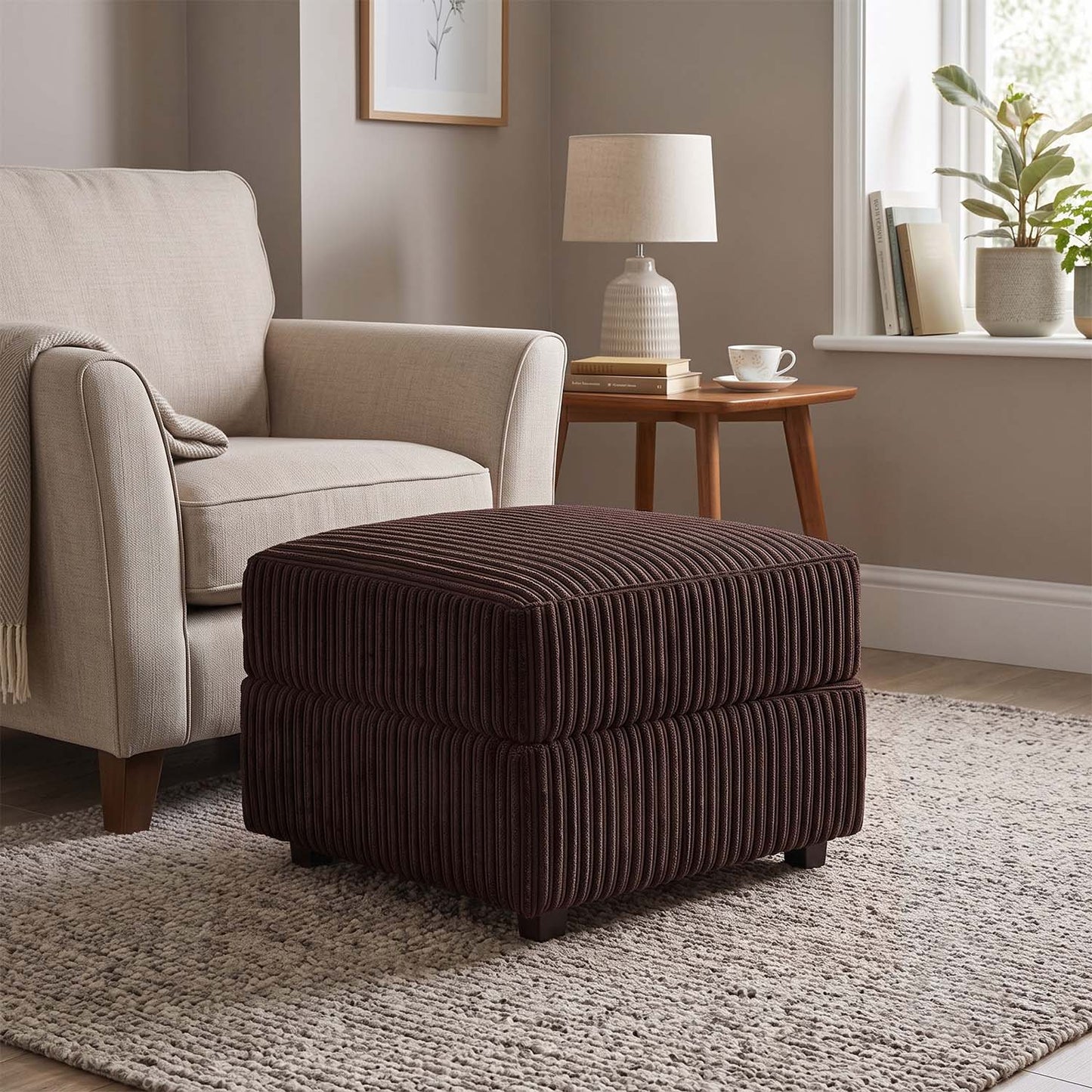 Luxor / Ferguson / Delta Jumbo Cord Footstool