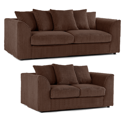 Luxor Full Jumbo 3 + 2 Seater Sofa Set - Scatter Back