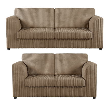 Luxor Full Jumbo 3 + 2 Seater Sofa Set – Full Back