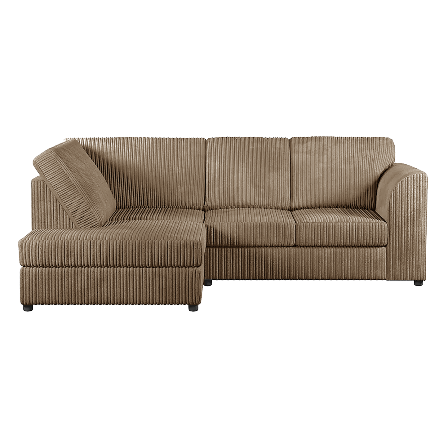 Luxor Cord Fabric 4 Seater Corner Sofa Full Back