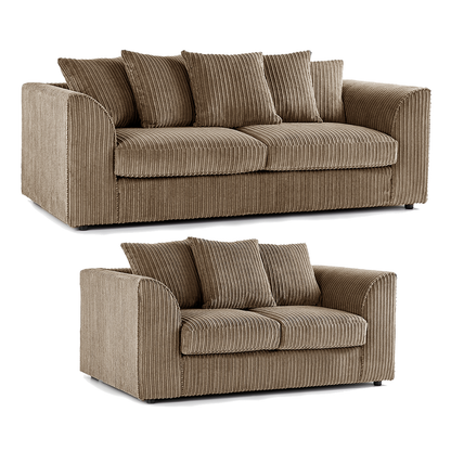 Luxor Full Jumbo 3 + 2 Seater Sofa Set - Scatter Back