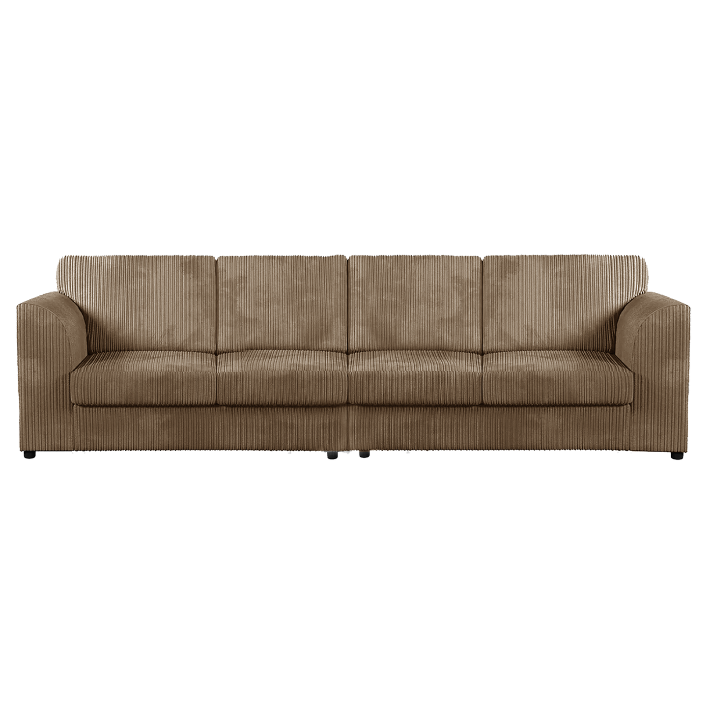 Luxor Cord Long Fabric 4 Seater - Full Back