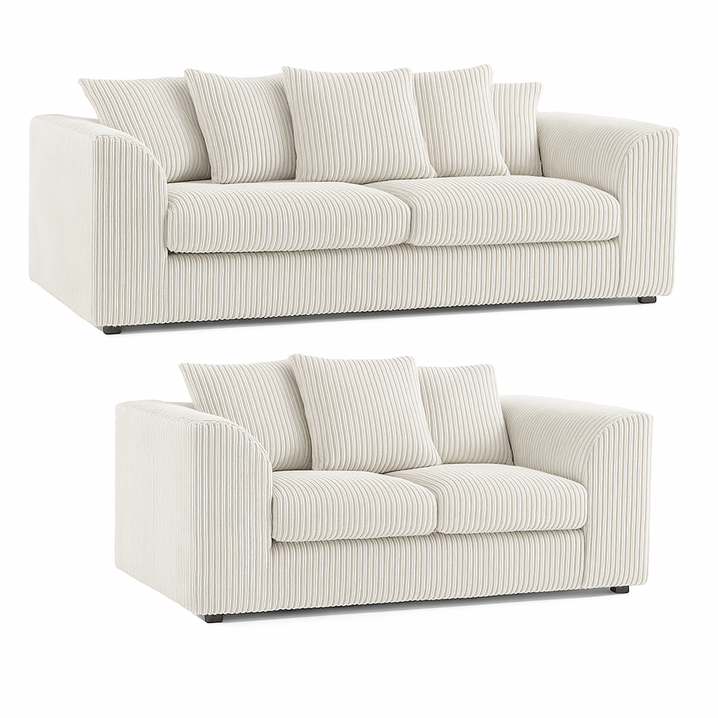 Luxor Full Jumbo 3 + 2 Seater Sofa Set - Scatter Back